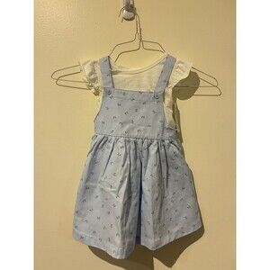 NWT Carter's Child of Mine Blue Floral Overall Dress - 24M